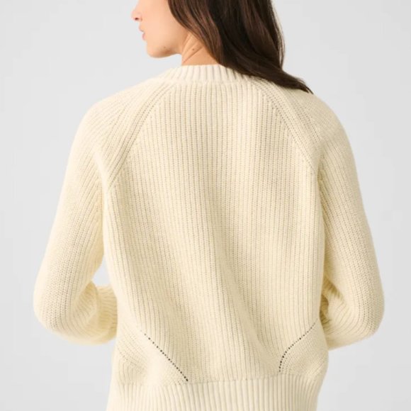 FAHERTY Sunwashed Fisherman Cardigan - Egret - Picture 4 of 7